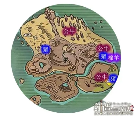 《创造与魔法》面包岛资源攻略 面包岛资源分布一览